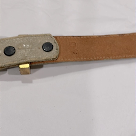 OSTRICH VINTAGE GOLD LION COWBOY LEATHER BELT SIZE 40 - Picture 5 of 6